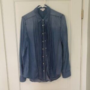 Sundance distressed denim shirt